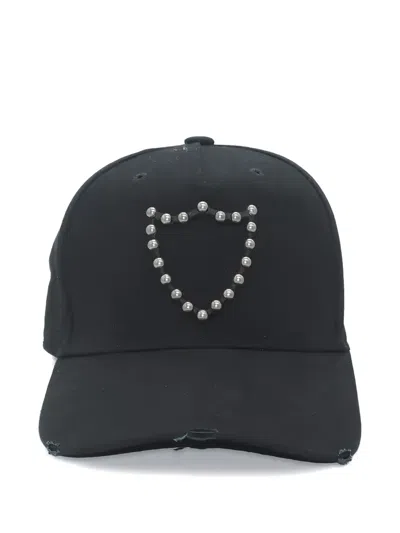 Htc Los Angeles Studded Distressed Cap In Blue
