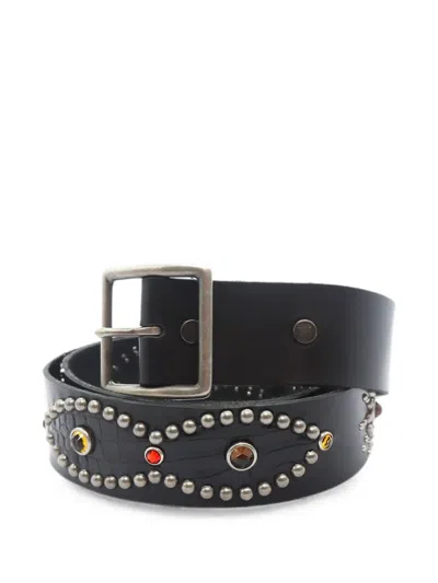 Htc Los Angeles Stud-embellished Crystal-embellished Belt In Black