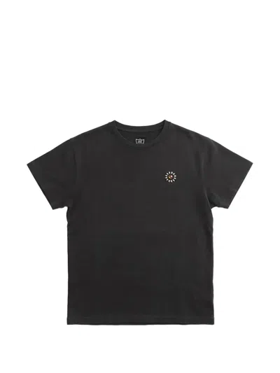 Htc Los Angeles Stud-embellished Flower T-shirt In Black