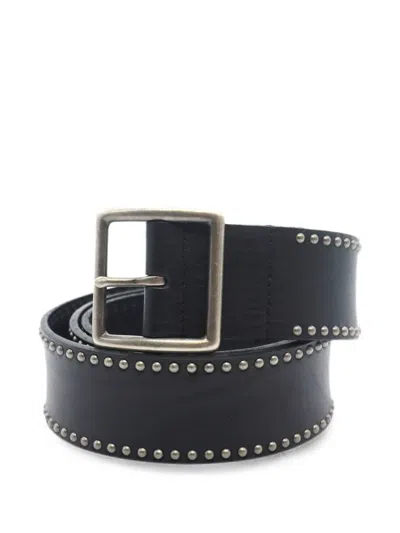Htc Los Angeles Stud-embellished Leather Belt In Black