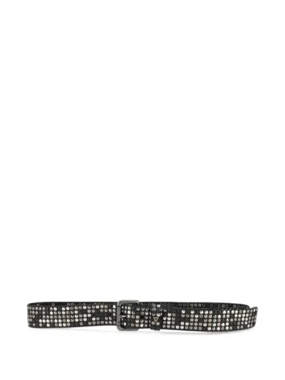 Htc Los Angeles Stud-embellished Leather Belt In Multi