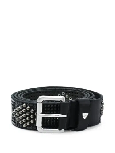 Htc Los Angeles Tory Studded Leather Belt In Black