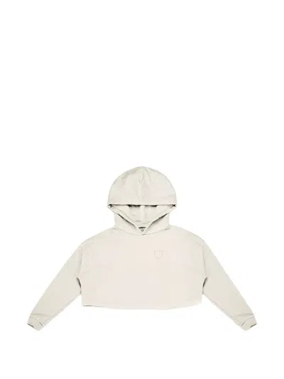 Htc Los Angeles Triple Hollywood Cropped Hoodie In White