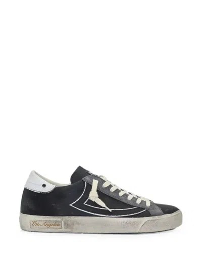 Htc Los Angeles Vipers Distressed-finish Sneakers In Black