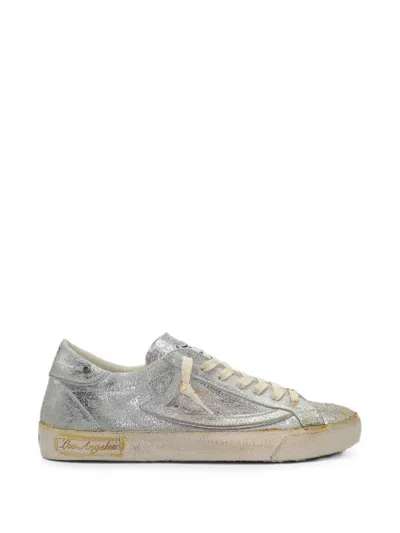 Htc Los Angeles Vipers Distressed-finish Sneakers In Silver