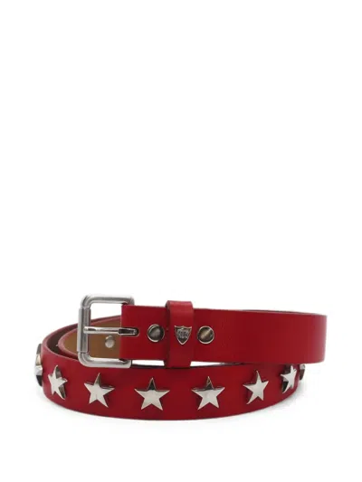 Htc Los Angeles Walk Of Fame Star-stud Belt In Red