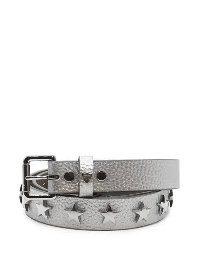Htc Los Angeles Walk Of Fame Star-stud Belt In Gray