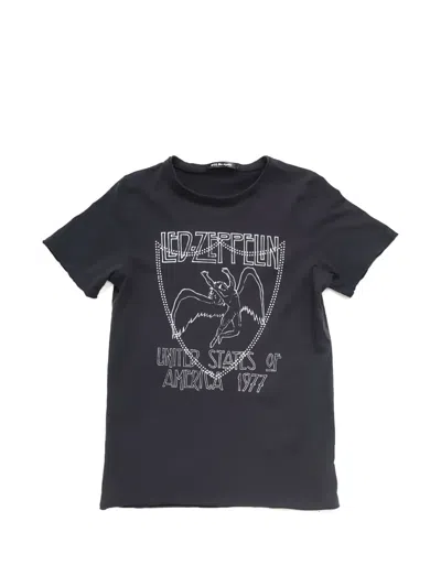 Htc Los Angeles Zeppelin Lux Studded Graphic-print T-shirt In Black