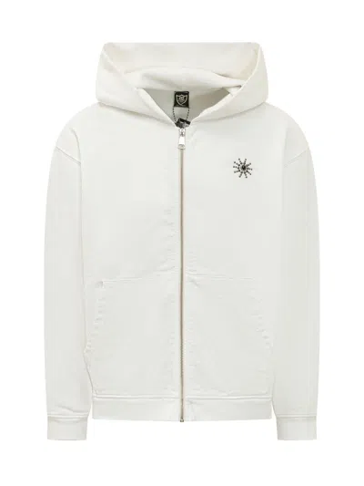 Htc Sun Zip Hoodie In Offwhite