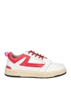Htc Woman Sneakers Off White Size 6 Leather In White