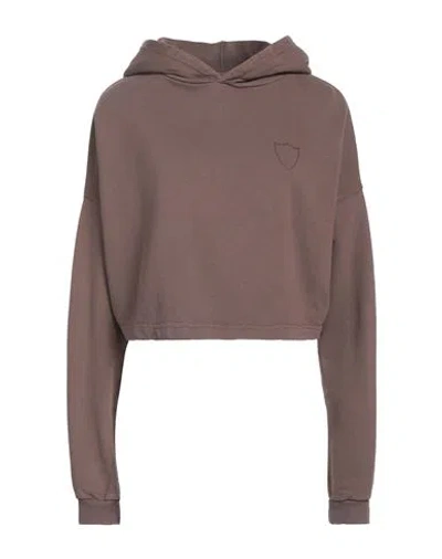 Htc Woman Sweatshirt Brown Size S Cotton