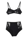 Huala Pin Up Set With Sequins In Black