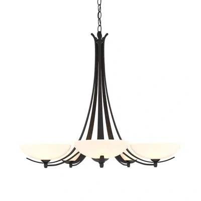 Hubbardton Forge Aegis 5 - Light Shaded Classic/traditional Chandelier In Black