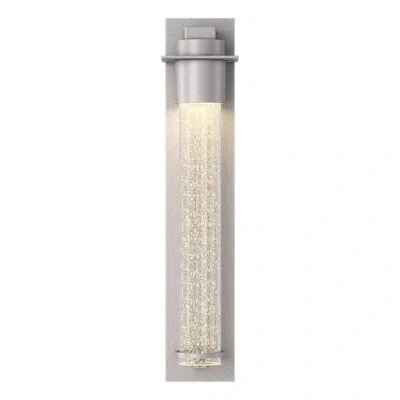 Hubbardton Forge Airis Outdoor Flush Mount In Coastal Burnished Steel,seeded Clear