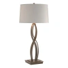 Hubbardton Forge Almost Infinity Table Lamp In Bronze,flax