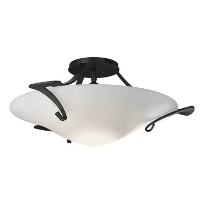 Hubbardton Forge Antasia 1 - Light Semi Flush Mount In Black,opal