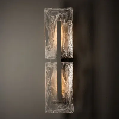 Hubbardton Forge Arc Tall Outdoor Wall Sconce In Coastal Burnished Steel