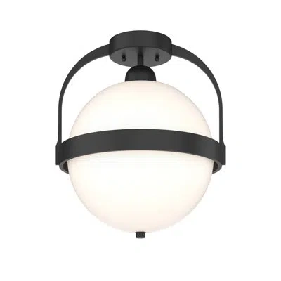 Hubbardton Forge Atlas 1 - Light Globe Semi Flush Mount In Black