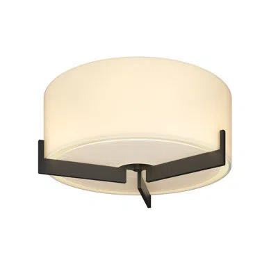 Hubbardton Forge Axis 1 - Light Flush Mount In Black