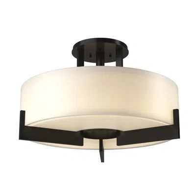 Hubbardton Forge Axis 3 - Light Simple Drum Semi Flush Mount In Black