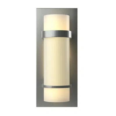 Hubbardton Forge Banded 1 - Light Flush Mounted Scone In Vintage Platinum