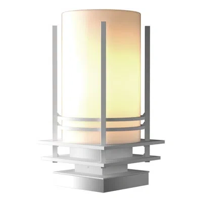 Hubbardton Forge Banded Frosted Pier Mount Light In Coastal White