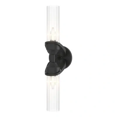 Hubbardton Forge Bow 2 - Light Dimmable Vanity Light In Black