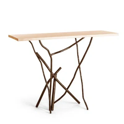 Hubbardton Forge Brindille 46" Console Table In Natural,bronze