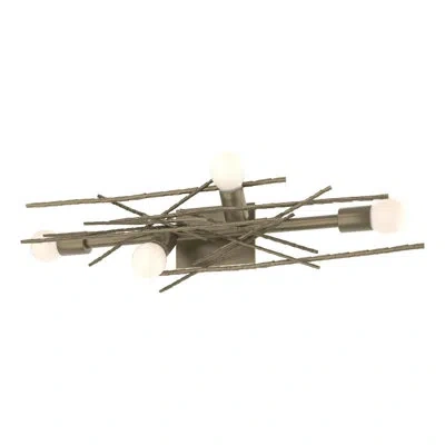 Hubbardton Forge Brindille Steel Armed Sconce In Soft Gold