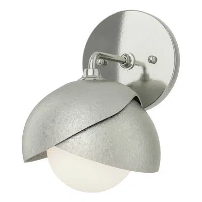Hubbardton Forge Brooklyn 1 - Light 8.6" Height Dimmable Bath Sconce In Oil Rubbed Bronze,sterling
