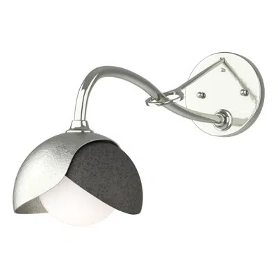 Hubbardton Forge Brooklyn 1 - Light Hardwired Armed Sconce In Sterling,natural Iron