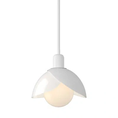 Hubbardton Forge Brooklyn 1 - Light Single Geometric Art Glass Pendant In White
