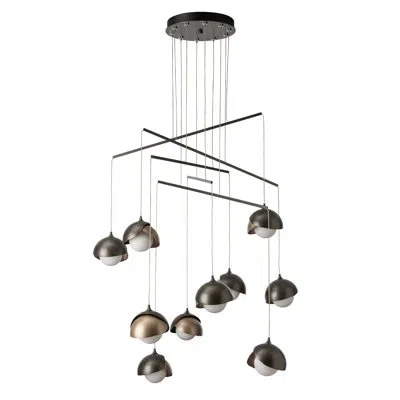 Hubbardton Forge Brooklyn 10-light Double Shade Mobile Pendant - Long Overall Height In White,white
