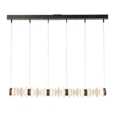 Hubbardton Forge Cairn Linear Led Pendant In Bronze