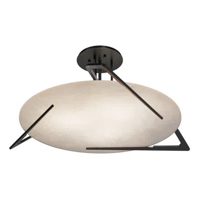 Hubbardton Forge Callisto Semi Flush Mount In Ink