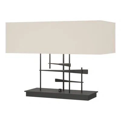 Hubbardton Forge Cavaletti 15.3" Table Lamp In Flax,black
