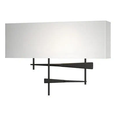 Hubbardton Forge Cavaletti 2 - Light Flush Mounted Sconce In Natural Anna,black