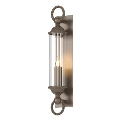 Hubbardton Forge Cavo Outdoor Sconce In Clear,coastal Bronze