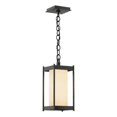 Hubbardton Forge Cela Outdoor Pendant In Coastal Oil Rubbed Bronze,opal Glass