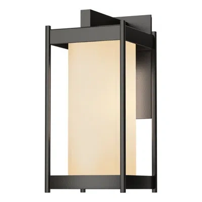 Hubbardton Forge Cela Outdoor Wall Lantern In Opal Glass,coastal Oil Rubbed Bronze