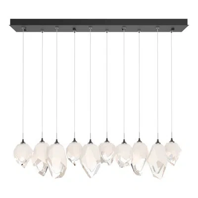 Hubbardton Forge Chrysalis 10 - Light Kitchen Island Geometric Pendant In White,white