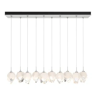 Hubbardton Forge Chrysalis 10 - Light Kitchen Island Geometric Pendant In White,white