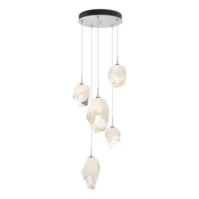 Hubbardton Forge Chrysalis 5 - Light Cluster Geometric Pendant In White,white
