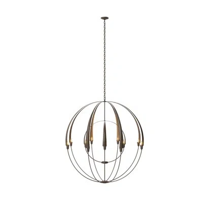 Hubbardton Forge Cirque Double 12 - Light Sphere Globe Chandelier In Bronze