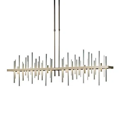 Hubbardton Forge Cityscape 1 - Light Kitchen Island Linear Led Pendant In Soft Gold,sterling