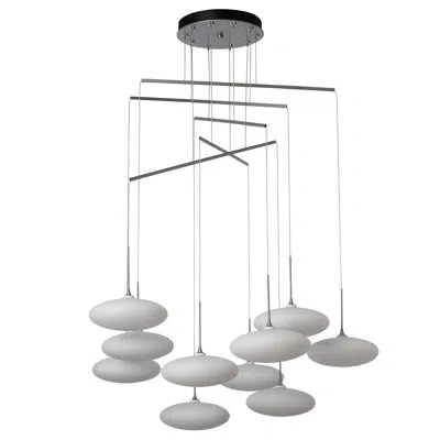 Hubbardton Forge Clouds 10-light Mobile Pendant - Standard Overall Height In White