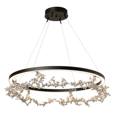 Hubbardton Forge Coral Led Ring Pendant In Oil Rubbed Bronze