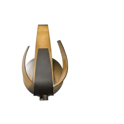 Hubbardton Forge Corona 1 - Light Flush Mounted Sconse In Dark Smoke