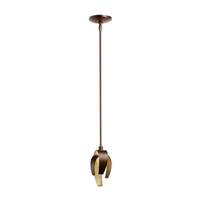 Hubbardton Forge Corona 1 - Light Single Geometric Pendant In Bronze