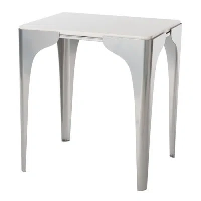 Hubbardton Forge Cove Marble Top Side Table In White